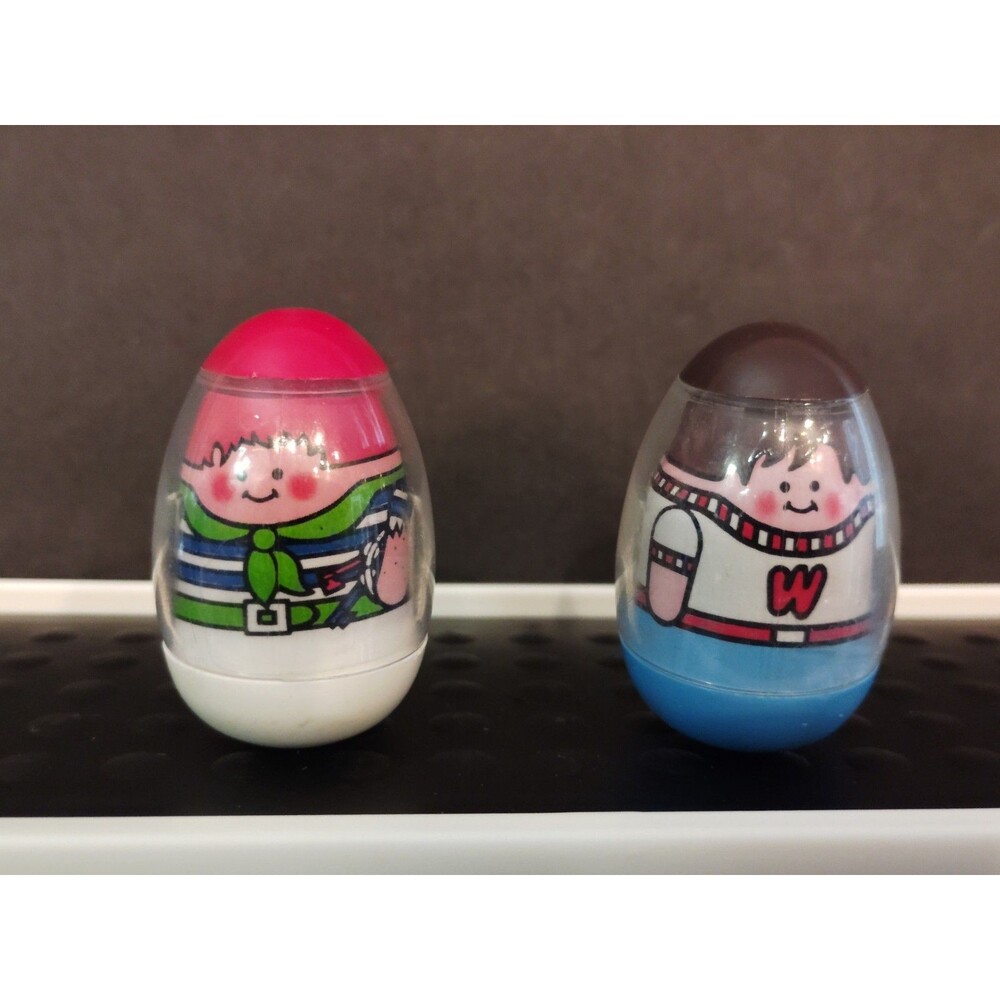 VTG Weebles Wobble 1973 Marina Boy #594 1975 Redheaded Pirate Boy